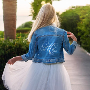 Veste En Jean Écriture élégante "Future Mrs" future mariée