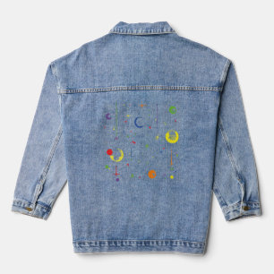 Veste En Jean Edition spéciale Conception colorée de l'espace