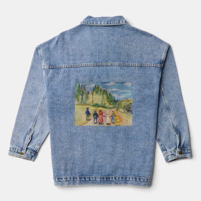 Veste En Jean Edvard Munch - La forêt Fairytale (Verso)