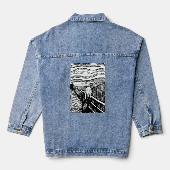 Veste En Jean Edvard Munch - La lithographie de cri (Verso)