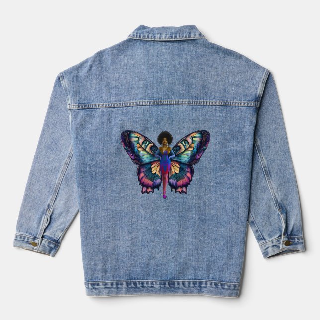 Veste En Jean Effet Papillon à âme (Image) (Verso)
