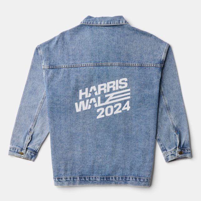 Veste En Jean Élection 2024 Harris Walz (Verso)
