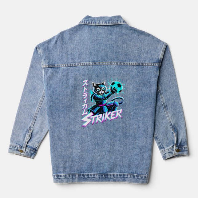 Veste En Jean Electric Ninja Cat Striker Jackets for Women (Verso)