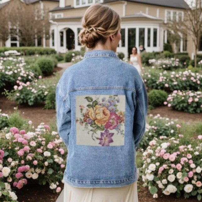 Veste En Jean Élégance : Veste Jean inspirée par la porcelaine (Créateur téléchargé)