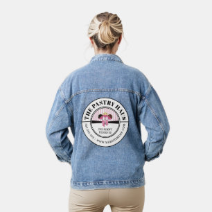 Veste En Jean Élégant Cake Pops Texte Courbé Promotionnel