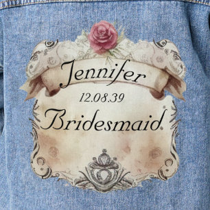 Veste En Jean Élégant Jean Bleu Floral Personnalisé Demoiselles