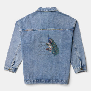 Veste En Jean Élégant Paon Sarcelle pour une Fête de Mariage