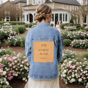 Veste En Jean Élégant simple Mariage de monogramme