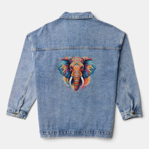Veste En Jean Eléphant de style bohémien