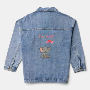 Veste En Jean Éléphant mignon de la Saint-Valentin  