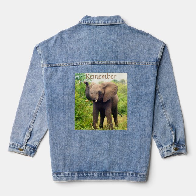 Veste En Jean Eléphant sauvage (Verso)