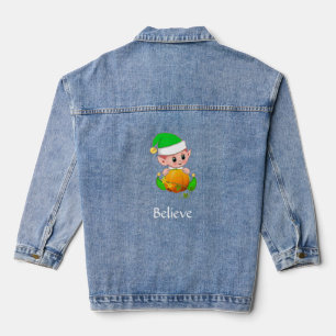 Veste En Jean Elfe personnalisé et texte modifiable