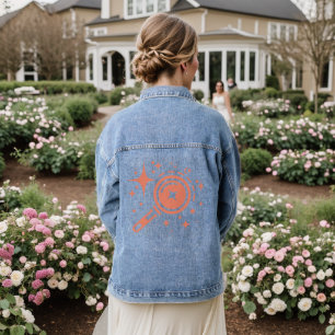 Veste En Jean emblème AI Twinkle étoiles, phare de l'ère numériq