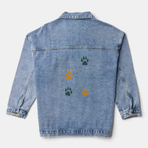 Veste En Jean Empreintes de pattes de chats vintages - Empreinte