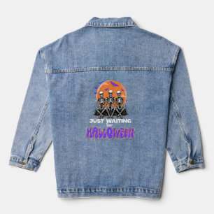 Veste En Jean En attendant l'Halloween, Skeleton Happy