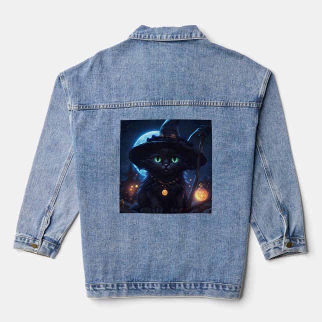 Veste En Jean Enchanter Halloween Kitten Witch (Verso)