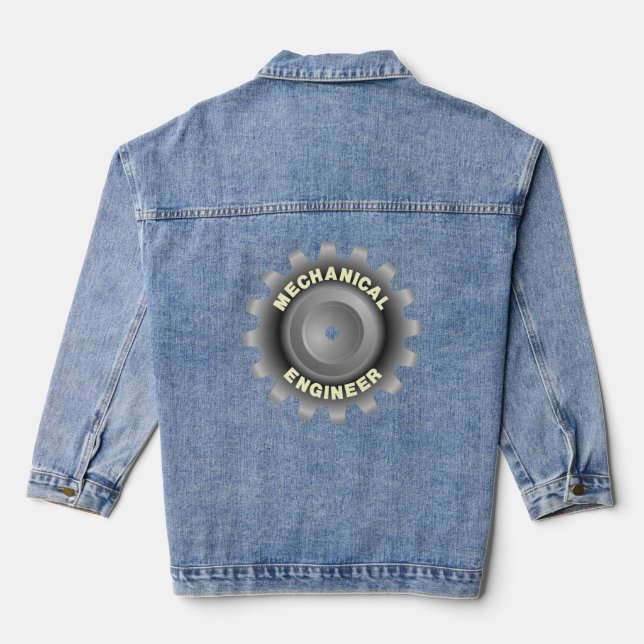 Veste En Jean Engin mécanique Gray (Verso)