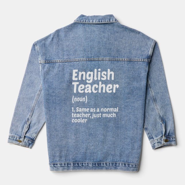 Veste En Jean Enseignant Anglais Définition Enseignement École E (Verso)