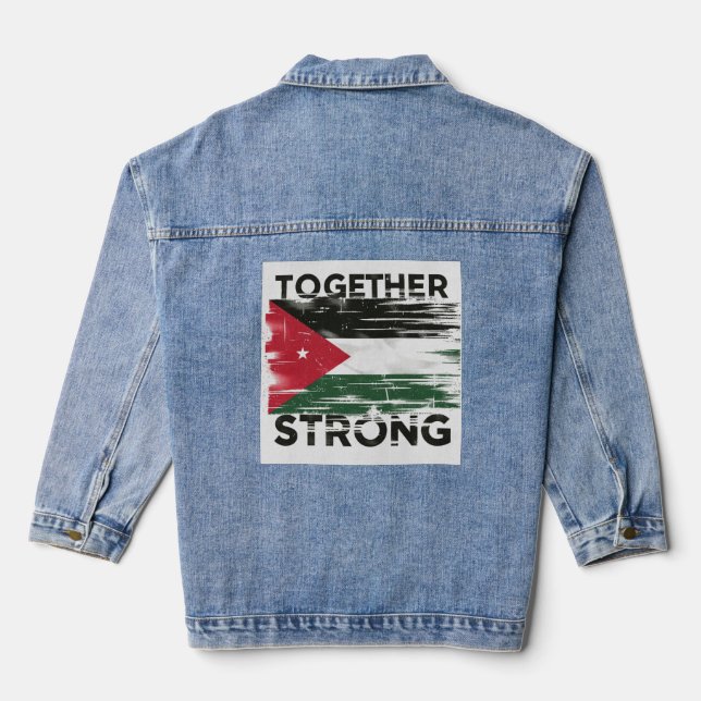 Veste En Jean Ensemble un soutien solide Palestine (Verso)
