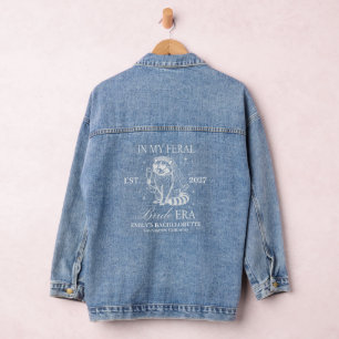 Veste En Jean Enterrement de Vie de Jeune Fille de la Mariée Rat