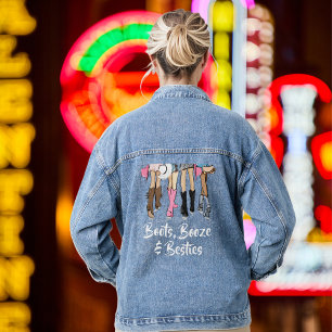 Veste En Jean Enterrement de vie de jeune fille Nashville Boot B
