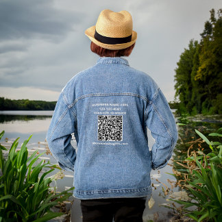 Veste En Jean Entreprise QR Code Marketing Promotion personnalis