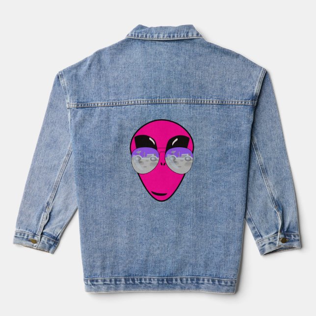 Veste En Jean Epic Shades Alien Head Cool Pink Art (Verso)