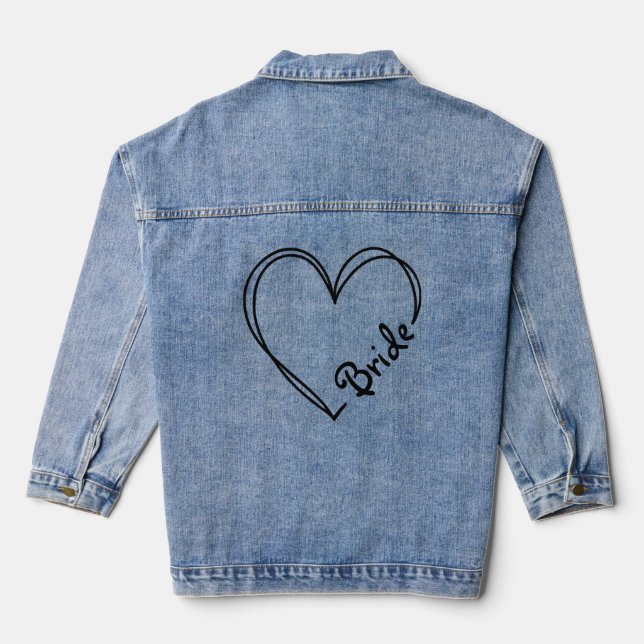 Veste En Jean Épouse, poule, bachelorette Denim Jacket (Verso)