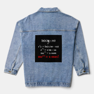 Veste En Jean Équation mathématique Joyeux Noël