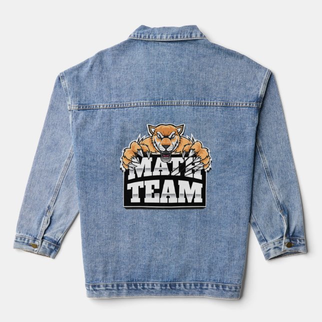 Veste En Jean Équipe des maths Jaguars Panthers Pumas (Verso)