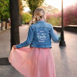 Veste En Jean "Équipe Mariée" Bridesmaid Personnalisé<br><div class="desc">Conception personnalisée de la fête nuptiale.</div>