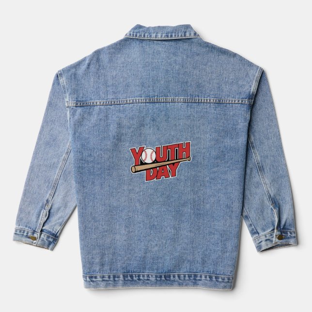 Veste En Jean Esprit de baseball des jeunes (Verso)