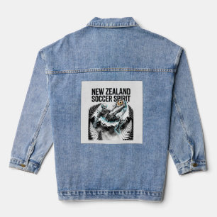 Veste En Jean Esprit de football néo-zélandais Nations Squelette
