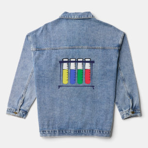 Veste En Jean Étagère de tube d'essai