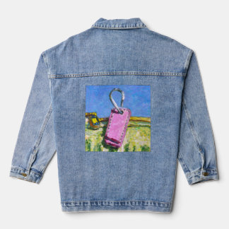 Veste En Jean Étiquette rose