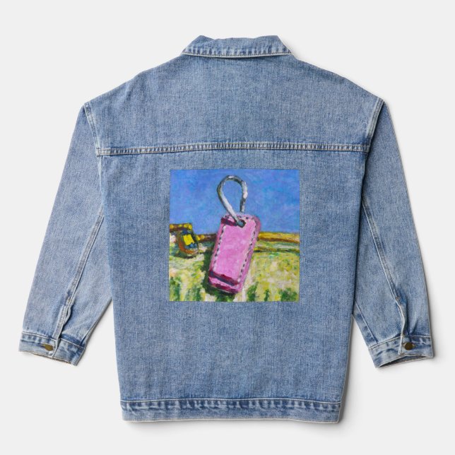 Veste En Jean Étiquette rose (Verso)