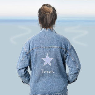 Veste En Jean Étoile bleue claire personnalisée