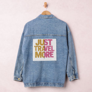 Veste En Jean "Explore & Dream Typography"