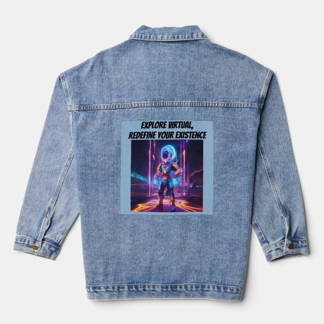 Veste En Jean Explorer virtuel, redéfinir votre existence (Verso)