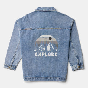 Veste En Jean Explorez Mountain Nature Randonnée Camping Travel