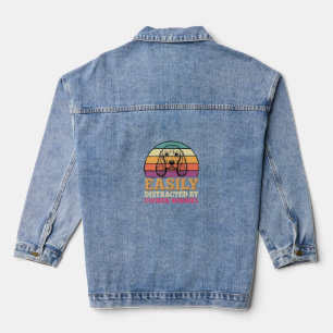 Veste En Jean Facilement Distrait Par Cocker Spaniel Rétro Chien