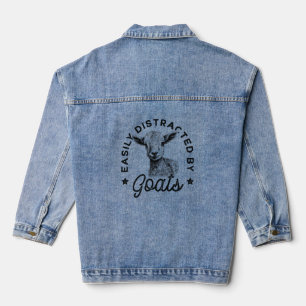 Veste En Jean Facilement distrait par les chèvres