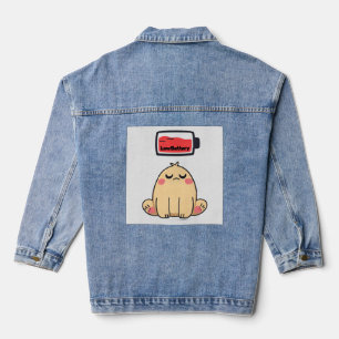 Veste En Jean Faible humeur de batterie - Drôle Doodle comique