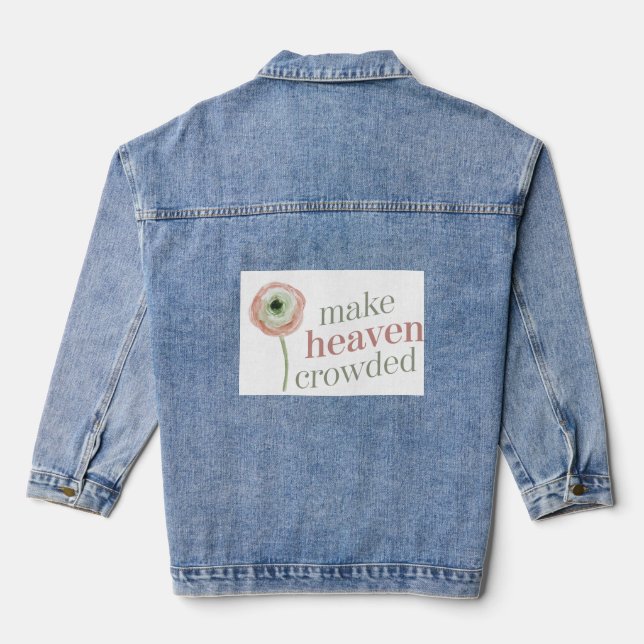 Veste En Jean Faire du paradis une fleur bondée (Verso)