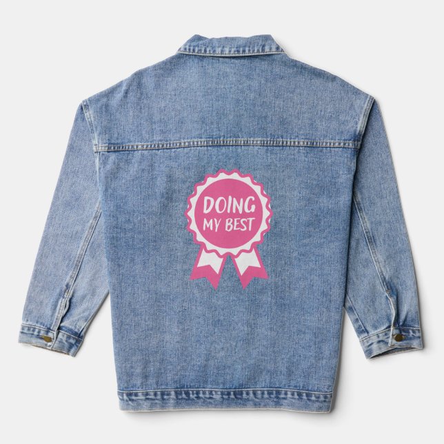 Veste En Jean Faire Mon meilleur ruban rose (Verso)