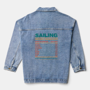 Veste En Jean Fait nutritionnel drôle de la voile