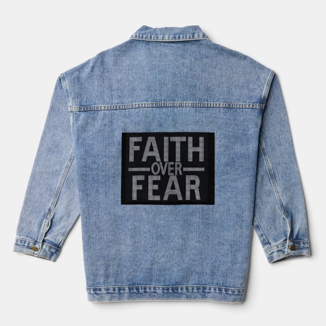 Veste en jean Faith Over Fear (Verso)