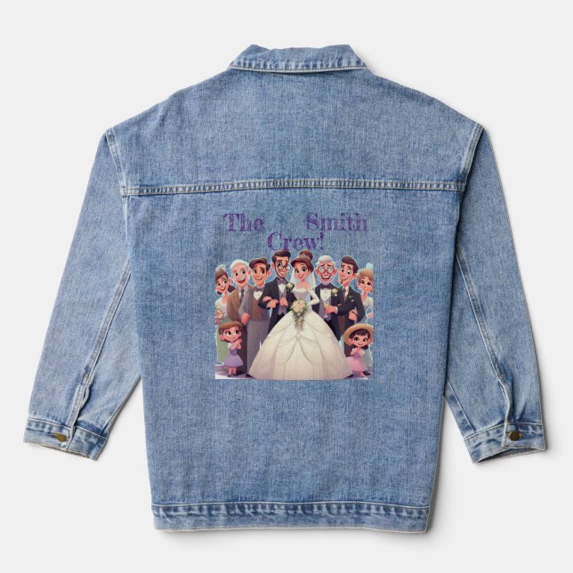 Veste En Jean Famille mariage (Verso)