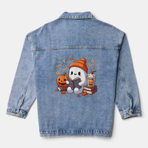Veste En Jean Fantôme d'Halloween confortable avec des cures d'a