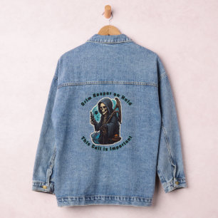 Veste En Jean Faucheuse en attente - Cet appel est important